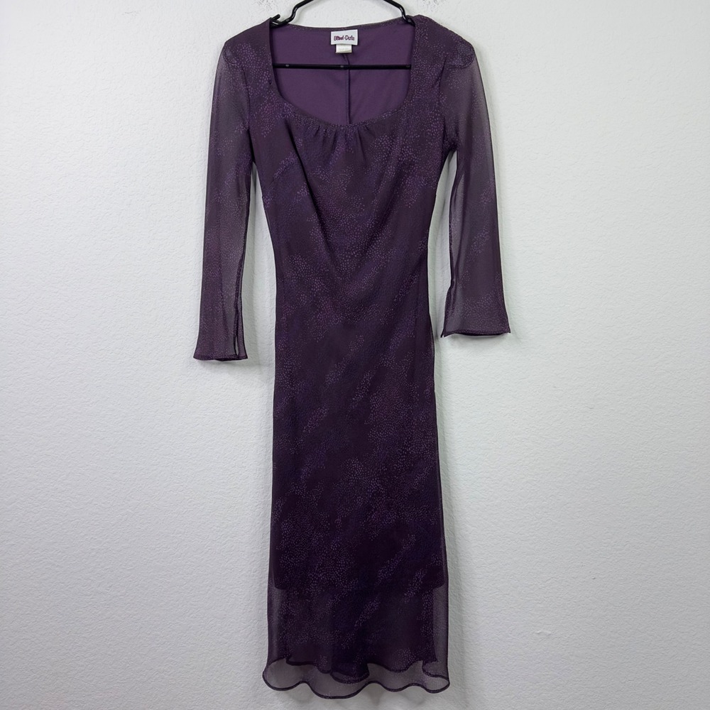 Blind Date Dress Womens S Purple Sheer VIntage Whimsigoth‎ Grunge Y2K Fairy 90s